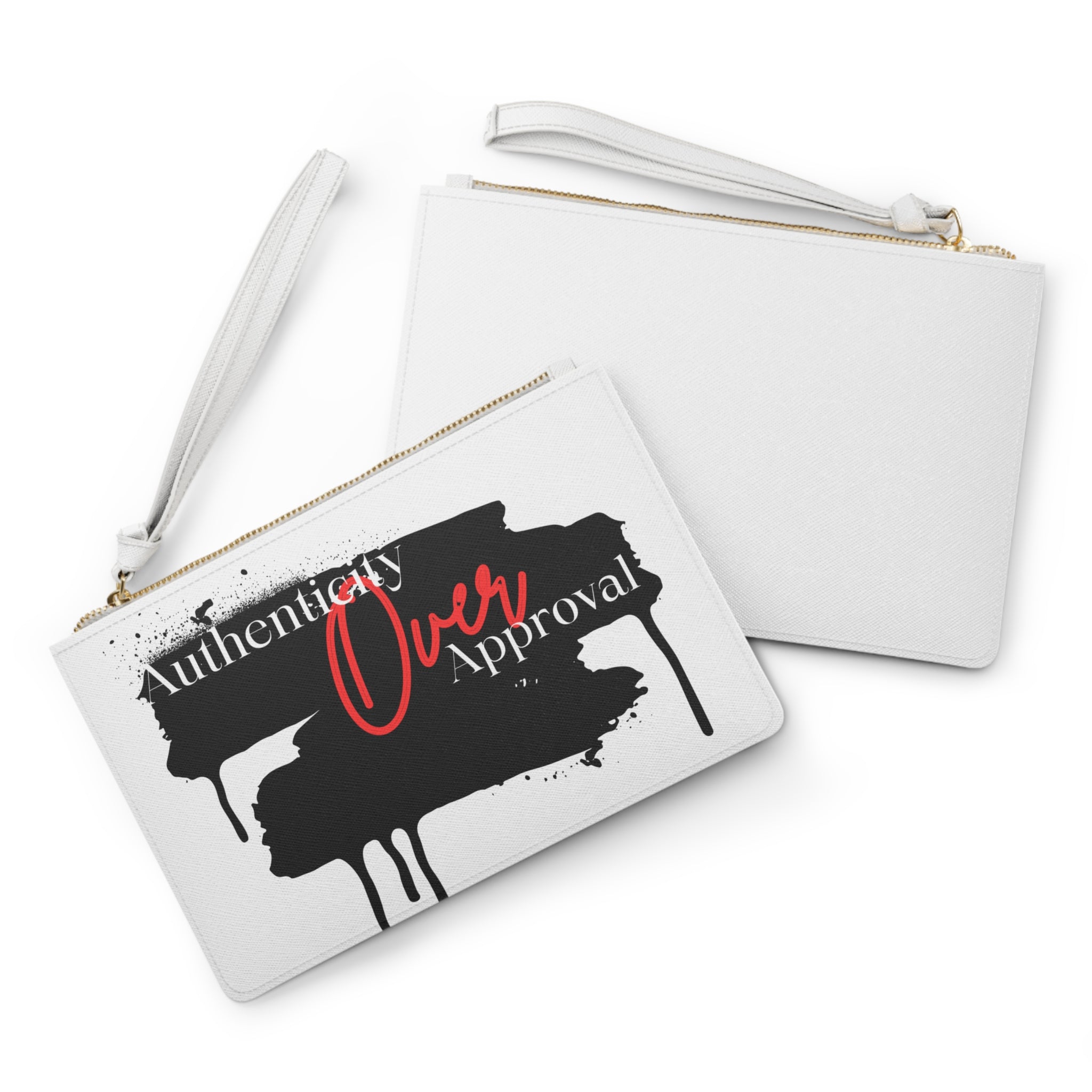 Authenticity Over Approval Clutch Bag | Trendy Fashion Accessory, Minimalist Handbag, Gift for Her, Everyday Use, Stylish Organizer